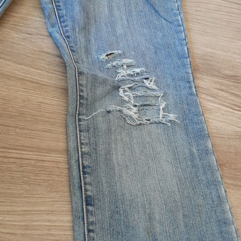 Custom Silver Studded Jeans 28 x 32 Straight Leg - Picture 5 of 8
